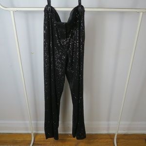 Sequinned wide leg trousers. Massimo Dutti.